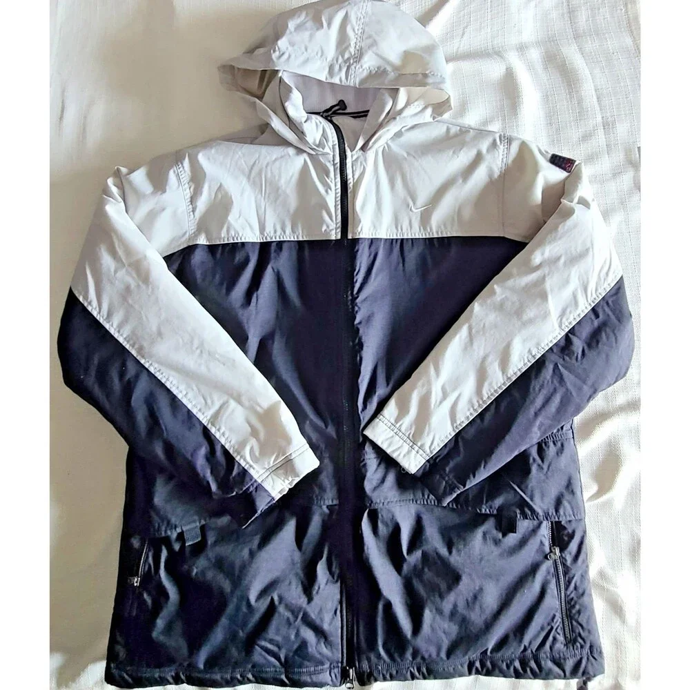 Nike ACG Storm Fit Hooded Jacket Men's Medium Black White Full Zip Ski Shell